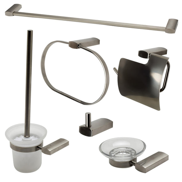 ALFI Brand AB9503-BN Brushed Nickel 6 Piece Matching Bathroom Accessory Set