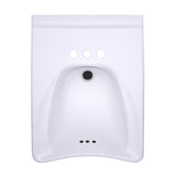 TOTO LT308.4#01 Commercial Wall-Mount Bathroom Sink for 4" Center Faucets, Cotton White