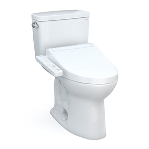 TOTO MW7763074CSG#01 Drake Washlet+ Two-Piece 1.6 GPF Tornado Flush Toilet with C2 Bidet Seat