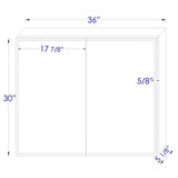 ALFI Brand ABMC3630 36" x 30" Double Door LED Light Medicine Cabinet