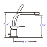 ALFI AB2703-PC Polished Chrome Deck Mounted Tub Filler and Round Shower Head