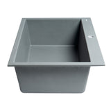 ALFI Brand AB3322DI-T Titanium 33" Drop-in Granite Composite Kitchen Sink