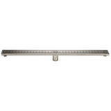 ALFI ABLD36D 36" Modern Stainless Steel Linear Shower Drain with Groove Lines