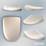 TOTO SW4734#12 WASHLET S7A Electronic Bidet Toilet Seat with eWater+ Bowl and Wand Cleaning, Elongated, Sedona Beige