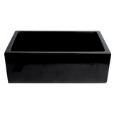 ALFI AB3018HS-BG 30" Black Gloss Reversible Smooth / Fluted Fireclay Farm Sink