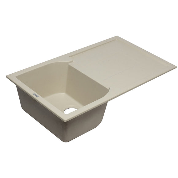 ALFI AB1620DI-B Biscuit 34" Single Bowl Granite Composite Sink with Drainboard