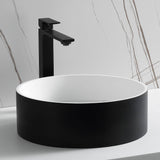 ALFI Brand ABRS15RBM Black Matte 15" Round Solid Surface Resin Sink