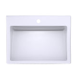 TOTO LT171G#01 Kiwami Renesse Design Rectangular Fireclay Bathroom Sink for Single Hole Faucets