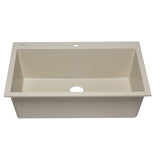 ALFI AB3322DI-B Biscuit 33" Single Bowl Drop in Granite Composite Kitchen Sink