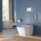 TOTO SW4549AT60#01 SW WASHLET+ Ready Square Electronic Bidet Toilet Seat with Auto Flush in Cotton White