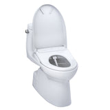 TOTO MW6144726CEFG#01 WASHLET+ Carlyle II One-Piece Toilet and WASHLET+ S7 Bidet Seat, Cotton White