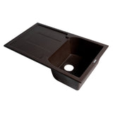 ALFI Brand AB1620DI-C Chocolate 34" Granite Comp Kitchen Sink with Drainboard