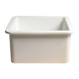 ALFI Brand ABF1818S-W White Square 18" x 18" Undermount/Drop in Fireclay Prep Sink