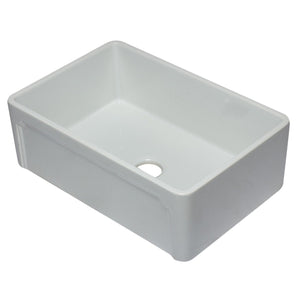 ALFI AB3020SB-W 30 inch White Reversible Single Fireclay Farmhouse Kitchen Sink