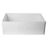 ALFI AB510-W White 30" Contemporary Smooth Apron Fireclay Farmhouse Kitchen Sink