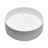 ALFI Brand ABRS15R 15" Round White Matte Solid Surface Resin Sink