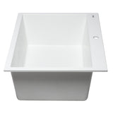 ALFI AB3322DI-W White 33" Single Bowl Drop in Granite Composite Kitchen Sink