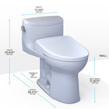 TOTO MW6344736CEFG#01 WASHLET+ Supreme II One-Piece Toilet and WASHLET+ S7A Bidet Seat