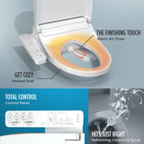 TOTO SW3023#01 WASHLET KC2 Electronic Bidet Toilet Seat with Heated Seat and SoftClose Lid, Round, Cotton White