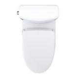 TOTO MW4364726CEMFGNA#01 WASHLET+ Aquia IV Cube Two-Piece Dual Flush Toilet with Auto Flush S7 Bidet Seat, Cotton White