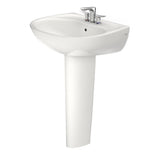 TOTO LPT241.4G#11 Supreme Oval Pedestal Bathroom Sink for 4" Center Faucets, Colonial White