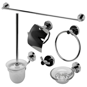 ALFI Brand AB9513-PC Polished Chrome 6 Piece Matching Bathroom Accessory Set