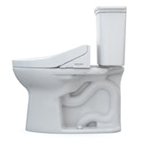 TOTO MW7863084CEG#01 Drake Transitional Washlet+ Two-Piece 1.28 GPF Tornado Flush Toilet with C5 Bidet Seat