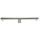 ALFI ABLD24D 24" Modern Stainless Steel Linear Shower Drain with Groove Lines