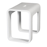 ALFI Brand ABST99 White Matte Solid Surface Resin Bathroom/Shower Stool