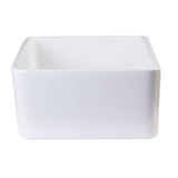 ALFI AB503-W White 23" Smooth Apron Fireclay Single Bowl Farmhouse Kitchen Sink