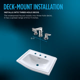 TOTO TLS01201U#CP LB Series Two Handle Widespread 1.2 GPM Bathroom Sink Faucet with Drain Assembly