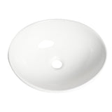 ALFI Brand ABC913 White 16" Egg Shape Above Mount Ceramic Sink