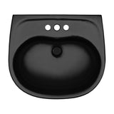 TOTO LHT241.4#51 Supreme Oval Wall-Mount Bathroom Sink and Shroud for 4" Center Faucets, Ebony