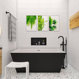 ALFI AB8834 59" Black & White Rectangular Acrylic Free Standing Soaking Bathtub