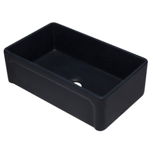 ALFI AB3320SB-BM 33 inch Black Reversible Single Fireclay Farmhouse Kitchen Sink