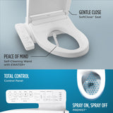 TOTO MW9743074CEFG#01 WASHLET+ Eco Guinevere 1.28 GPF Toilet with C2 Bidet Seat, Cotton White