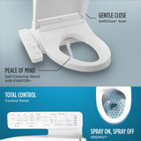 TOTO MW7763074CSG#01 Drake Washlet+ Two-Piece 1.6 GPF Tornado Flush Toilet with C2 Bidet Seat