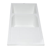 ALFI AB4620DI-W White 46" Double Bowl Granite Composite Sink with Drainboard