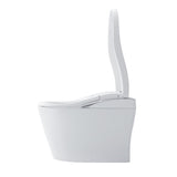 TOTO MS8732CUMFG#01S NEOREST LS Dual Flush Integrated Bidet Toilet, Cotton White with Silver Trim