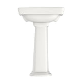 TOTO LPT532.4N#11 Promenade 24" x 19-1/4" Pedestal Bathroom Sink for 4" Center Faucets, Colonial White