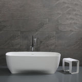 ALFI Brand AB9980 67" White Matte Solid Surface Resin Bathtub