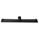 ALFI Brand ABLD24C-BM 24" Black Matte Stainless Steel Linear Shower Drain with Groove Holes