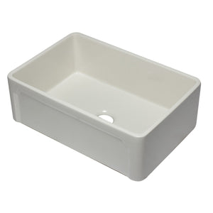 ALFI AB3020SB-B 30 inch Biscuit Reversible Single Fireclay Farmhouse Sink