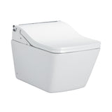 TOTO SW4549AT60#01 SW WASHLET+ Ready Square Electronic Bidet Toilet Seat with Auto Flush in Cotton White