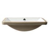 ALFI Brand ABC603 White Modern 24" Rectangular Undermount Ceramic Sink