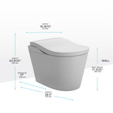 TOTO MS8732CUMFG#01S NEOREST LS Dual Flush Integrated Bidet Toilet, Cotton White with Silver Trim