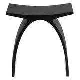 ALFI Brand ABST77BM Black Matte Arched Solid Surface Resin Bathroom/Shower Stool