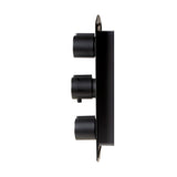 ALFI Brand AB4001-BM Black Matte 3-Way Thermostatic Valve Shower Mixer Round Knobs