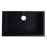 ALFI AB3020UM-BLA Black 30" Undermount Single Bowl Granite Composite Sink