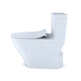 TOTO MS624234CEFG#01 Legato One-Piece Elongated 1.28 GPF Toilet with CeFiONtect and SoftClose Seat, WASHLET+ Ready, Cotton White